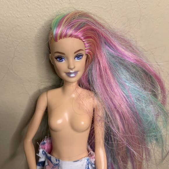 Barbie Leopard Color Change Rainbow Hair Doll Millie Blond Nude Mattel - Picture 2 of 6